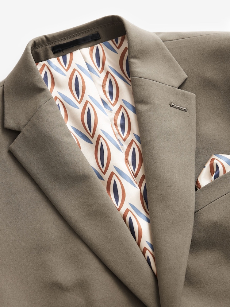 Taupe (Taupe) - Skinny Fit (Skinny Fit) - Veste de costume stretch Motionflex - Image 9 of 13