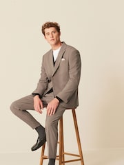 Taupe - Enge Passform - Motionflex Anzug mit Stretchanteil: Hose - Bild 2 von 11