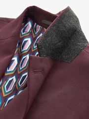 Burgundy Red Skinny Motionflex Stretch Suit: Jacket - Image 7 of 11