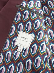 Burgundy Red Skinny Motionflex Stretch Suit: Jacket - Image 8 of 11