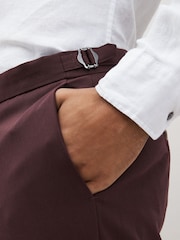 Burgundy Red Skinny Motionflex Stretch Suit: Trousers - Image 5 of 11