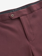 Burgundy Red Skinny Motionflex Stretch Suit: Trousers - Image 7 of 11