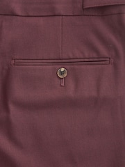 Burgundy Red Skinny Motionflex Stretch Suit: Trousers - Image 9 of 11