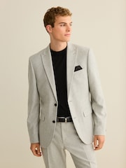 Hellgrau - Regulär - Slim Fit Anzug aus Donegal-Wolle: Jacke - Bild 1 von 13