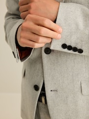 Hellgrau - Regulär - Slim Fit Anzug aus Donegal-Wolle: Jacke - Bild 6 von 13