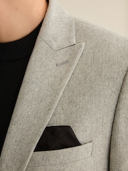 Hellgrau - Regulär - Slim Fit Anzug aus Donegal-Wolle: Jacke - Bild 8 von 13