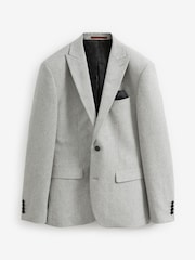 Hellgrau - Regulär - Slim Fit Anzug aus Donegal-Wolle: Jacke - Bild 9 von 13