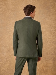 Green Slim Fit Trimmed Donegal Suit: Jacket - Image 5 of 16