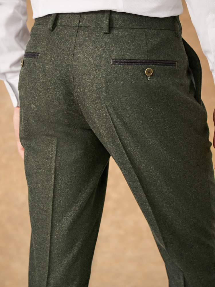 Vert - Costume Donegal coupe slim : pantalons - Image 4 of 10