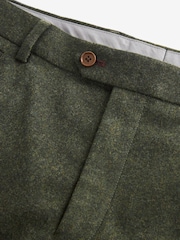 Green Slim Fit Trimmed Donegal Suit: Trousers - Image 7 of 10