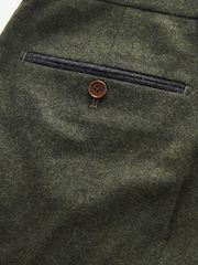 Green Slim Fit Trimmed Donegal Suit: Trousers - Image 8 of 10