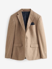 Stone Slim Fit Wool Donegal Suit Jacket - Image 4 of 9