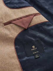 Stone Slim Fit Wool Donegal Suit Jacket - Image 6 of 9