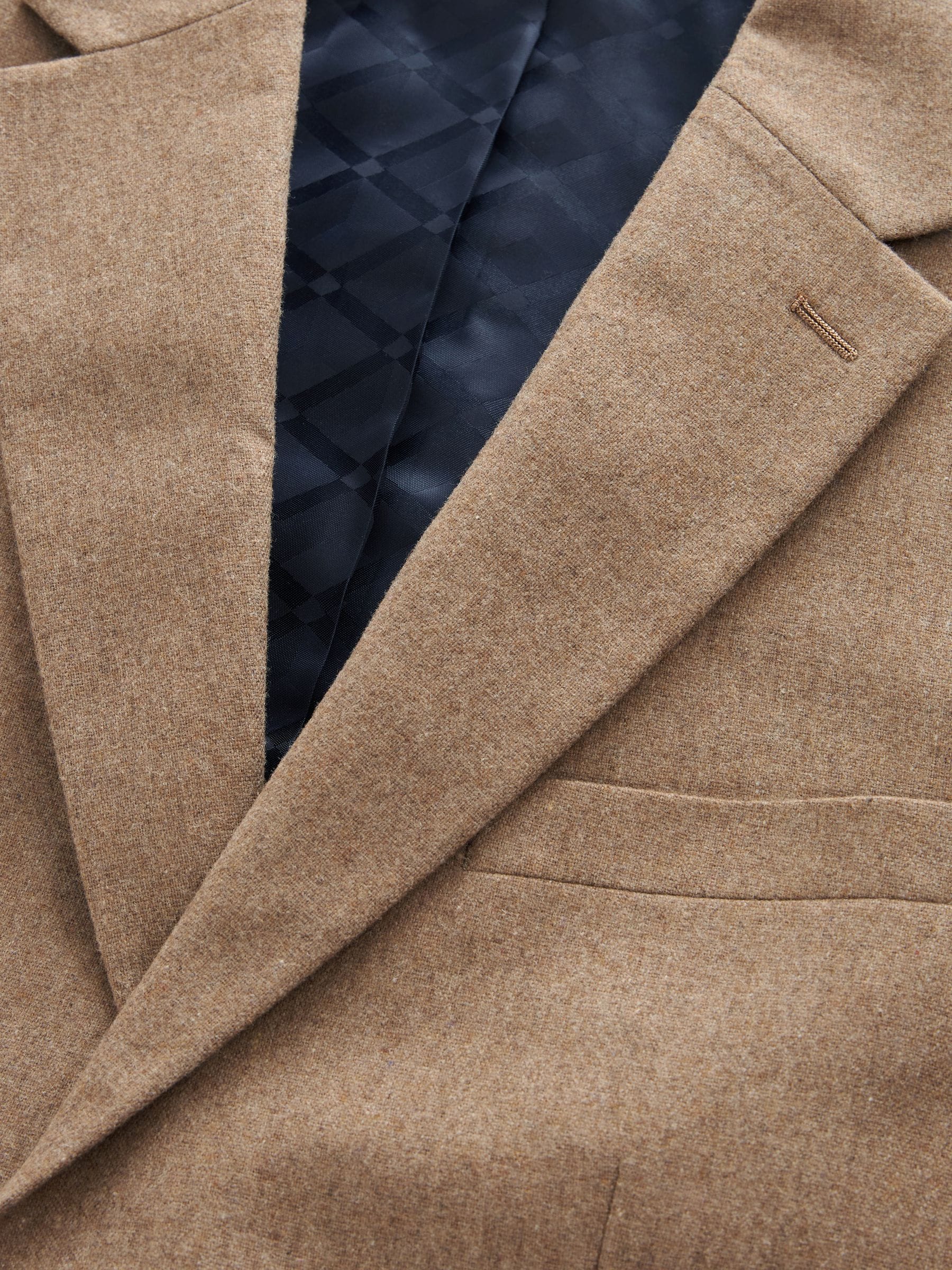 Buy Stone Slim Fit Wool Donegal Suit Jacket from Next Oman