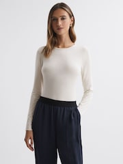 Reiss Ivory Ester Long Sleeve Bodysuit - Image 1 of 4