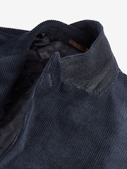 Blue Slim Fit Corduroy Suit Jacket - Image 9 of 11