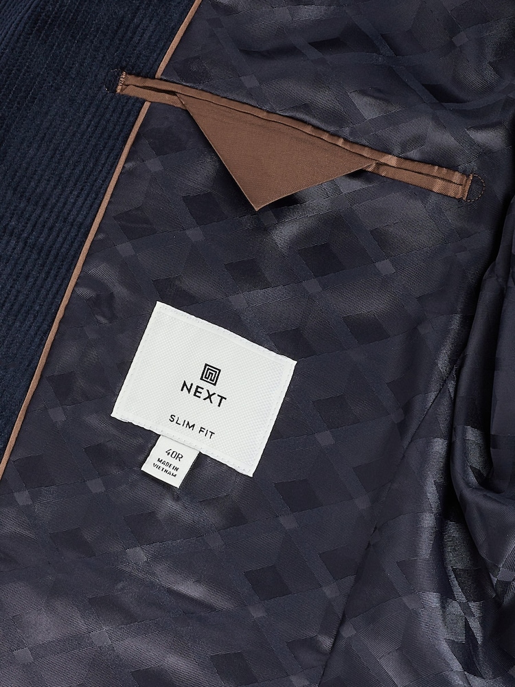 Mavi - Slim Fit Kadife Takım Elbise Ceket - Image 10 of 11