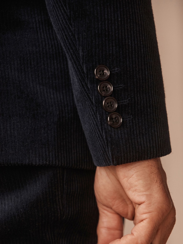 Mavi - Slim Fit Kadife Takım Elbise Ceket - Image 5 of 11
