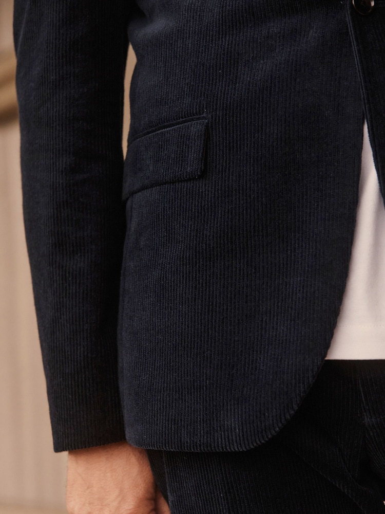 Mavi - Slim Fit Kadife Takım Elbise Ceket - Image 6 of 11