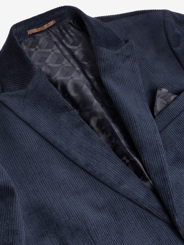 Mavi - Slim Fit Kadife Takım Elbise Ceket - Image 8 of 11