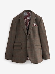Brown Slim Check Suit: Jacket - Image 10 of 14