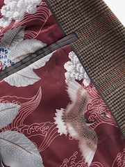 Brown Slim Check Suit: Jacket - Image 13 of 14