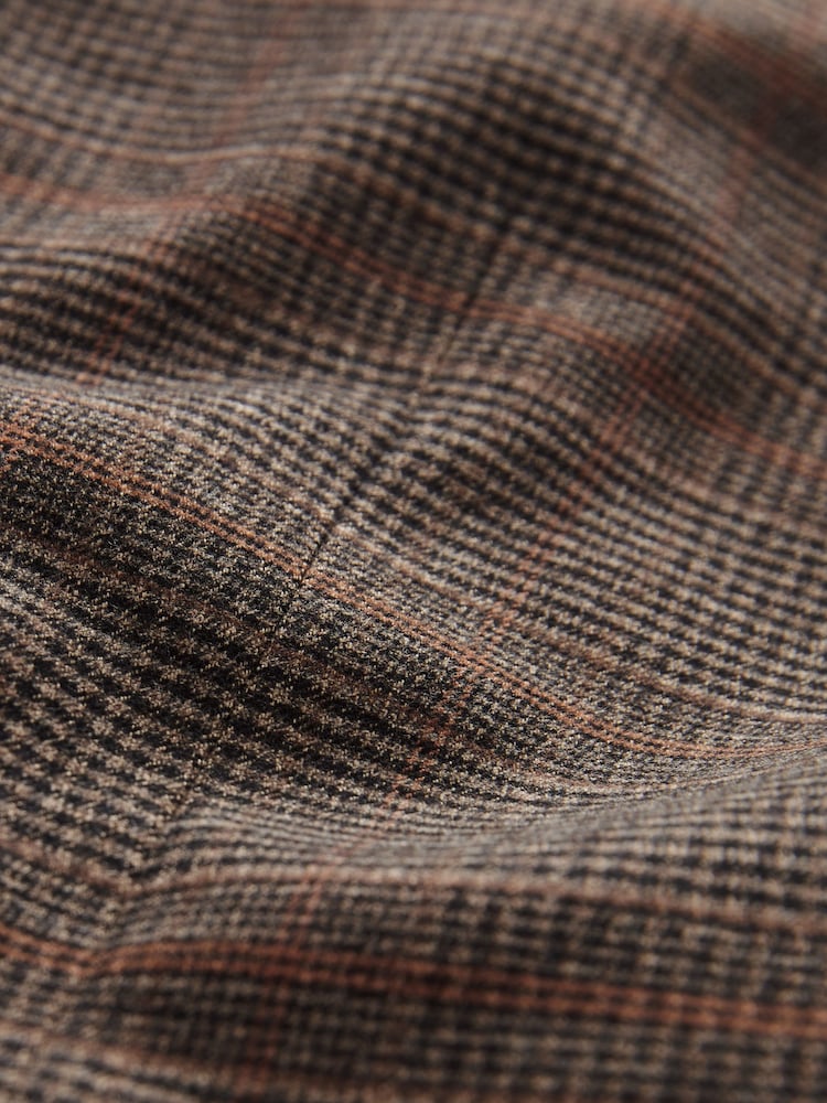 Brown Slim Check Suit: Jacket - Image 14 of 14
