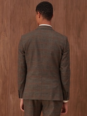 Brown Slim Check Suit: Jacket - Image 3 of 14