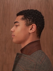 Brown Slim Check Suit: Jacket - Image 5 of 14