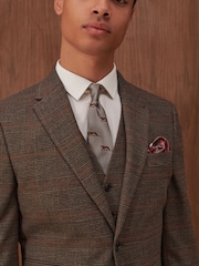 Brown Slim Check Suit: Jacket - Image 6 of 14