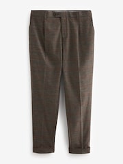Brown Slim Check Suit Trousers - Image 7 of 11