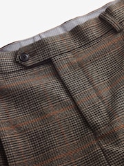 Brown Slim Check Suit Trousers - Image 8 of 11