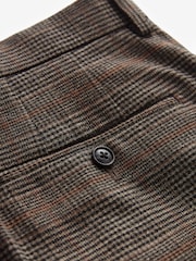 Brown Slim Check Suit Trousers - Image 9 of 11
