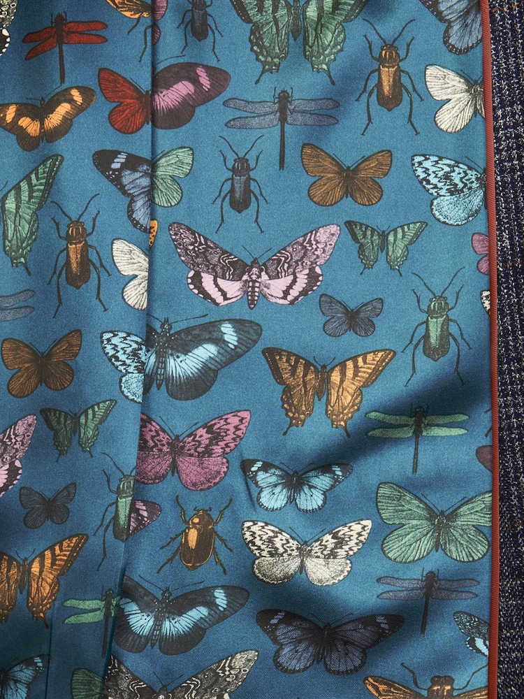 Marineblau/blau - Karierter paspelierter Anzug im Slim Fit: Sakko - Image 12 of 13