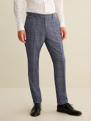 Bleu marine - Pantalon de costume slim à carreaux - Image 1 of 1