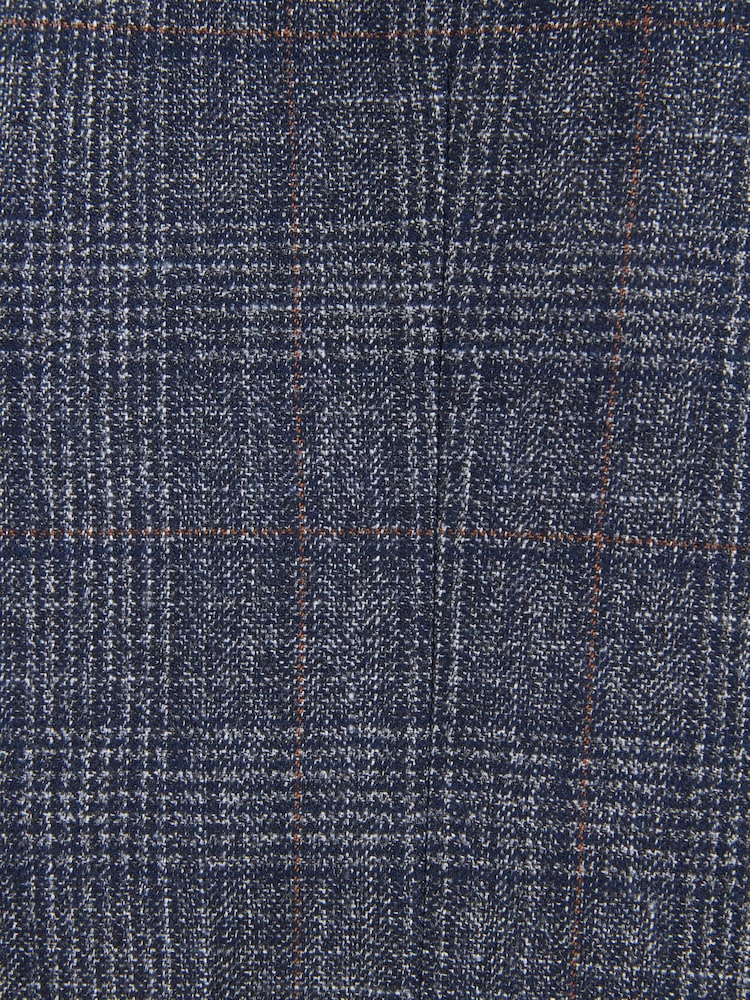 Marineblau/blau - Schmal geschnittene Weste mit Karomuster​​​​​​​ - Image 8 of 12