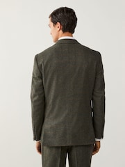 Green Regular Fit Trimmed Check Suit Jacket - Image 3 of 15