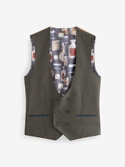 Vert - Coupe classique Gilet Carreaux garni - Image 6 de 10