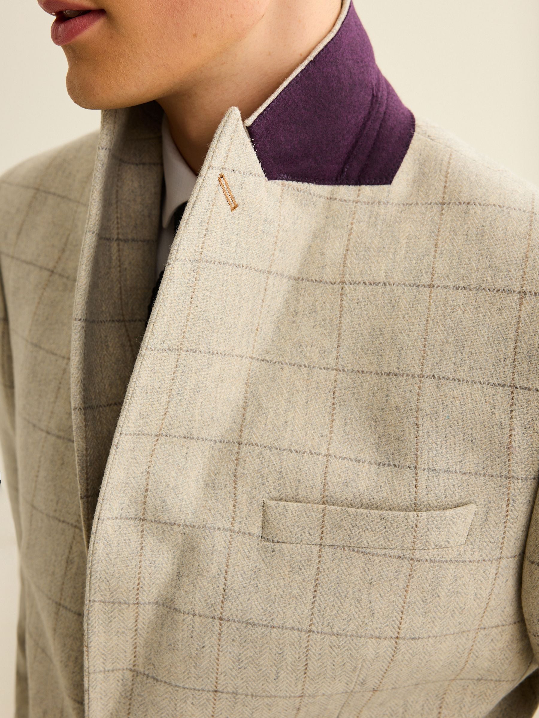 Buy Light Grey Regular Fit Trimmed Check Suit Jacket from Next Luxembourg Buy Light Grey Regular Fit Trimmed Check Suit Jacket from Next Luxembourg