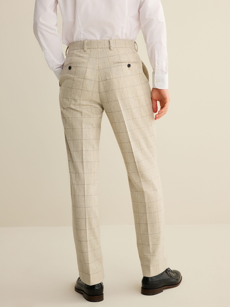 Lichtgrijs - Normale Pasvorm - Maatgesneden kostuum met ruit: pantalon - Image 4 of 11