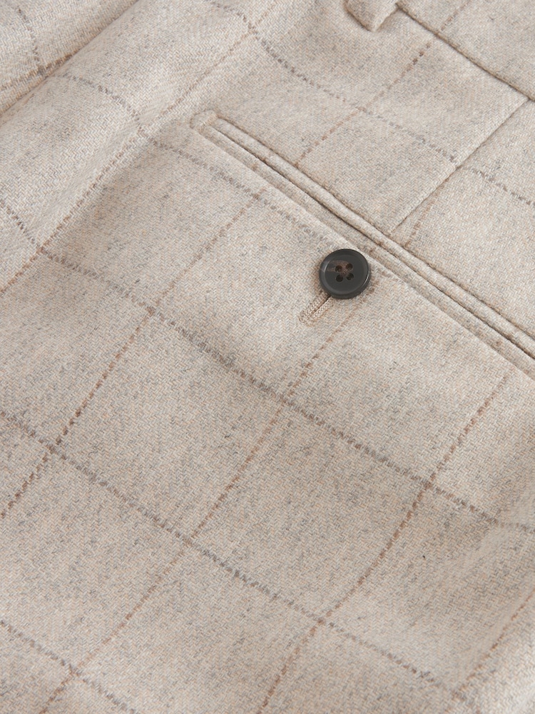 Lichtgrijs - Normale Pasvorm - Maatgesneden kostuum met ruit: pantalon - Image 8 of 11