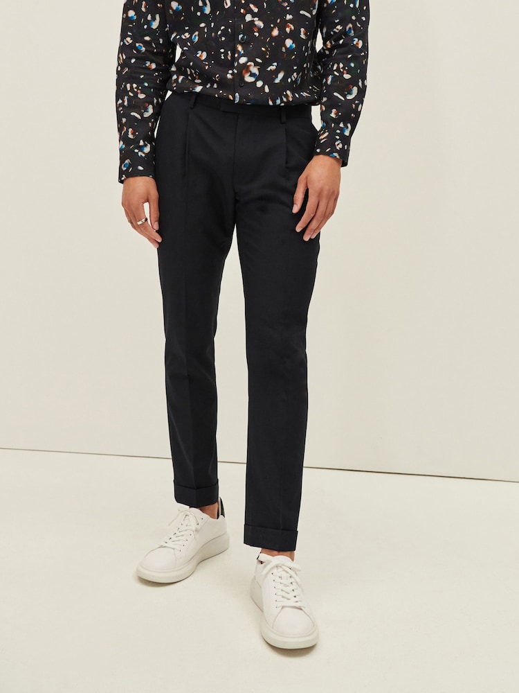 Navy Blue EDIT Slim Fit Suit Trousers - Image 1 of 5