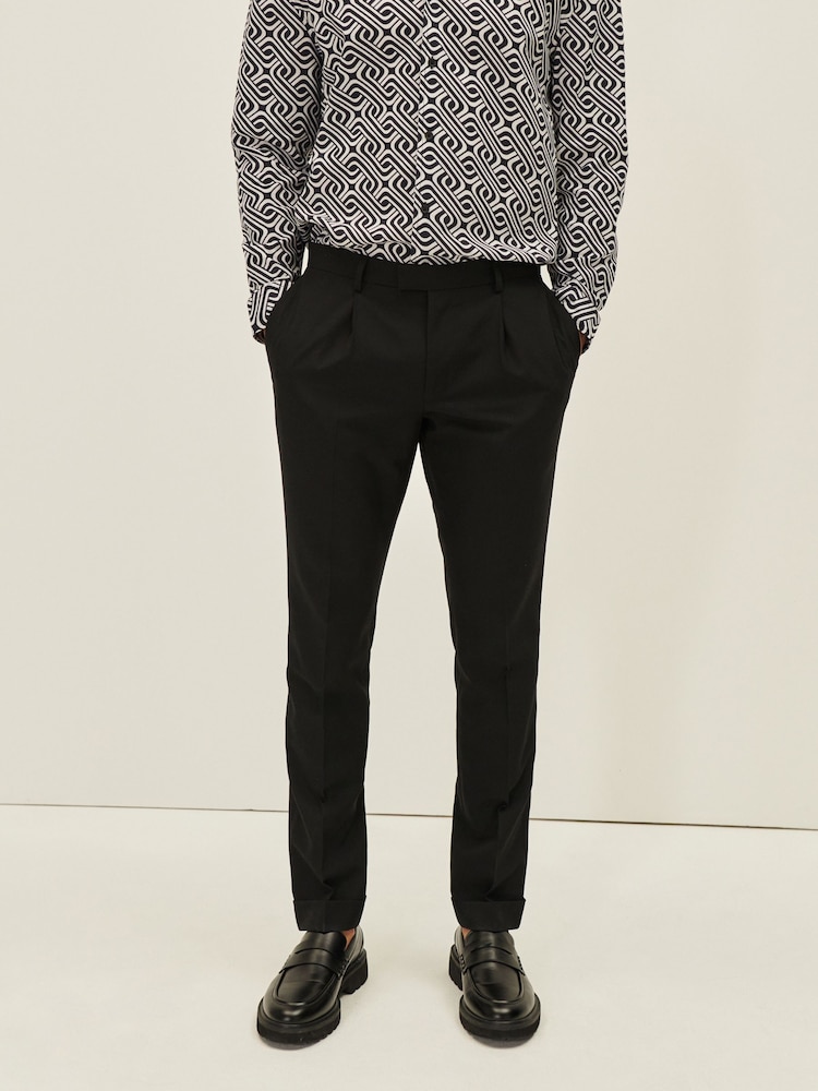 Black EDIT Slim Fit Suit Trousers - Image 1 of 5