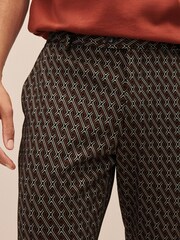 Brown EDIT Geometric Slim Fit Suit: Trousers - Image 2 of 8
