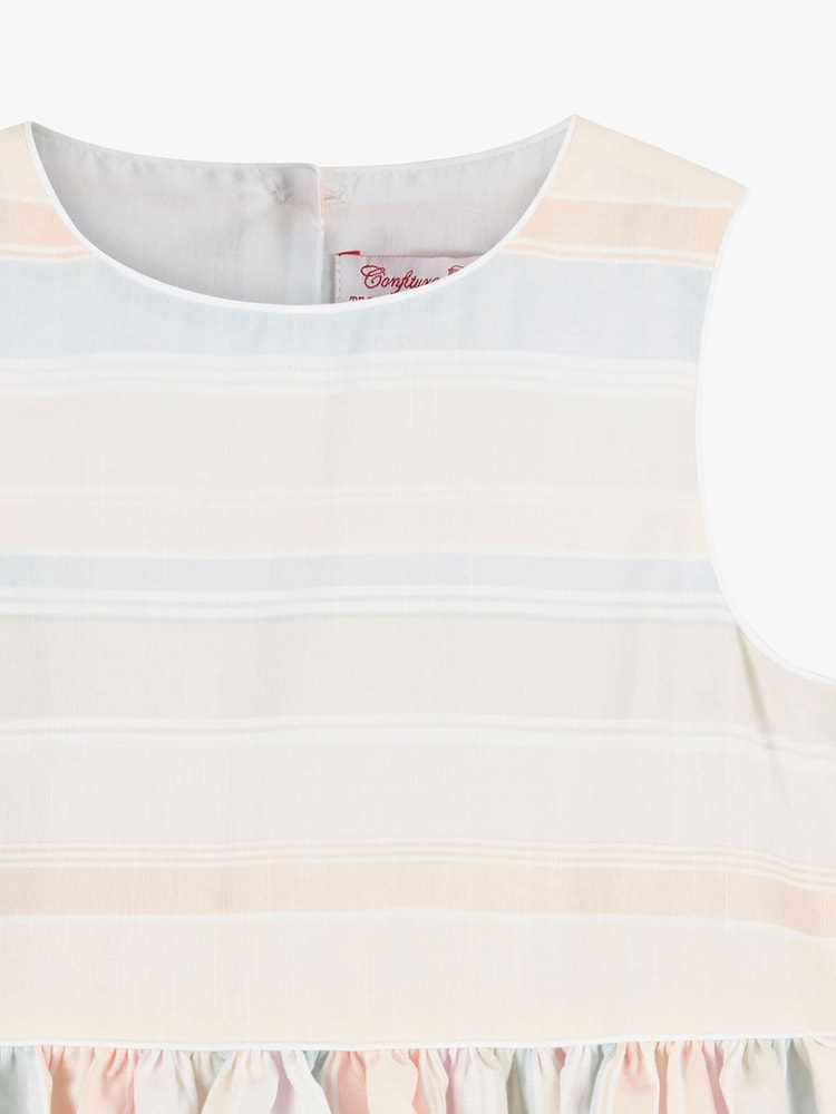 Trotters London Pastel Rainbow Stripe Sofia Dress - Image 4 of 4