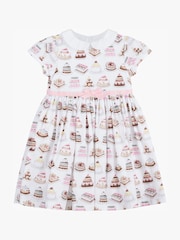 Trotters London White Cake Party Cotton Dress - Image 4 of 6