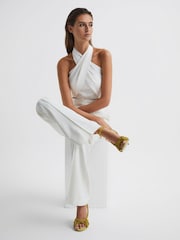 Reiss Yellow Eryn Embellished Heeled Sandals - Image 3 of 6