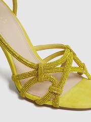 Reiss Yellow Eryn Embellished Heeled Sandals - Image 6 of 6