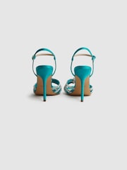 Reiss Blue Estel Embellished Heeled Sandals - Image 4 of 5