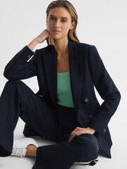 Reiss Mint Tamara Square Neck Ribbed Vest - Image 6 of 6